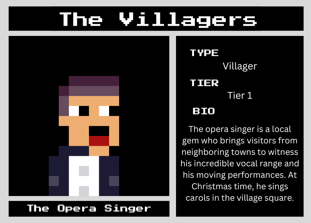 The Opera Singer biography card